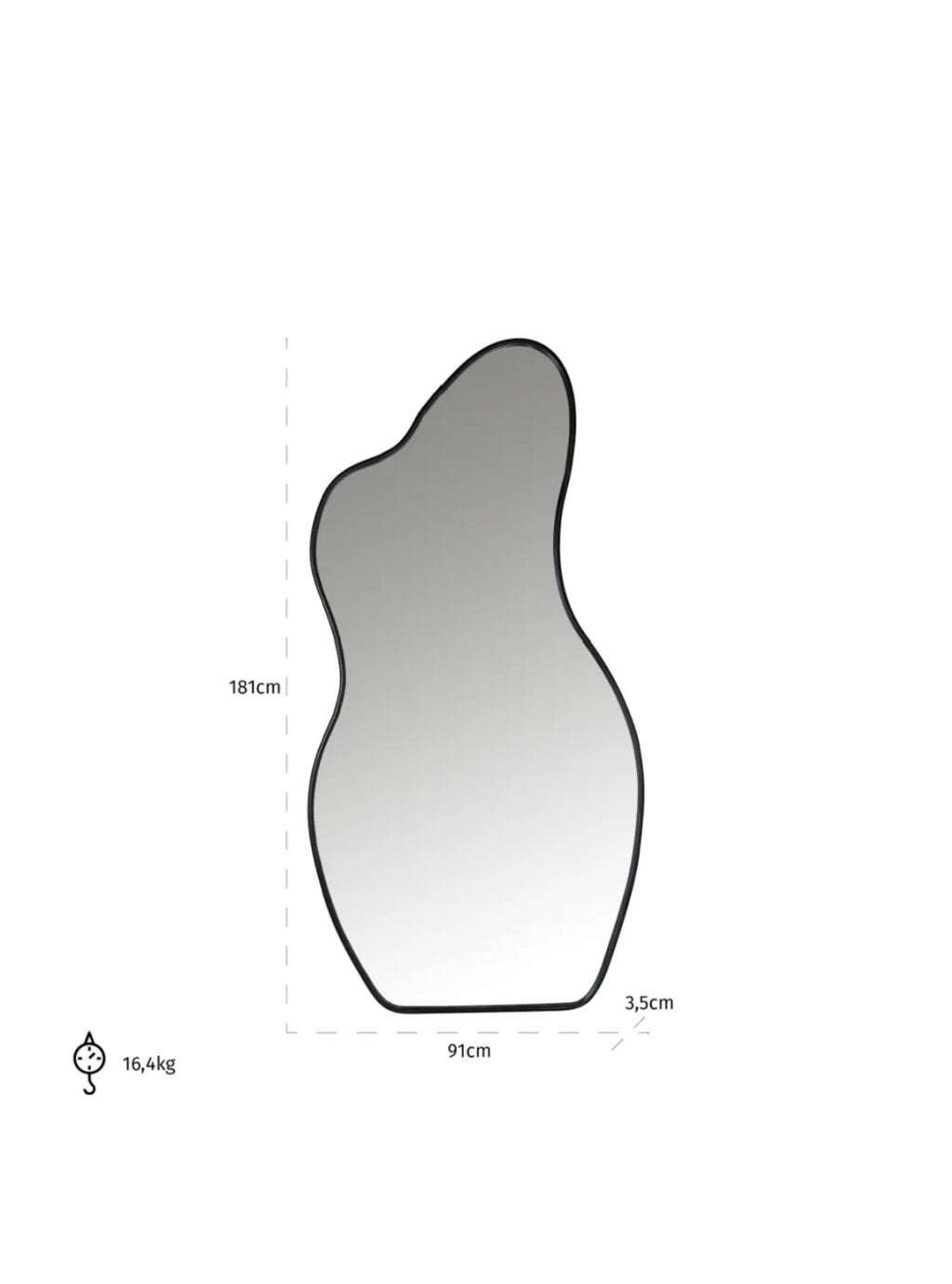 Casa Milano – Organic-Shaped Contemporary Mirror | Richmond Interiors Aldon