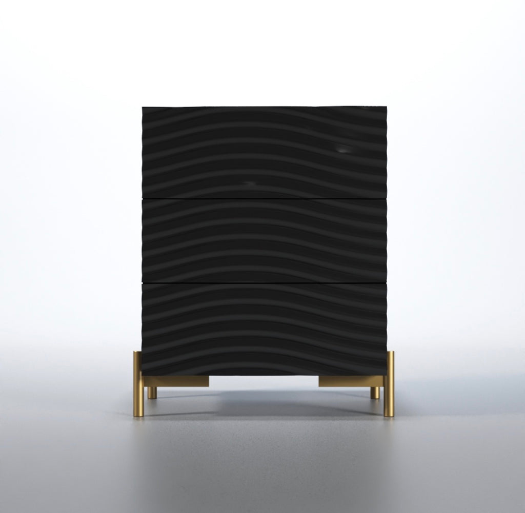 Casa Milano – Wave Nightstand (Dark Grey)