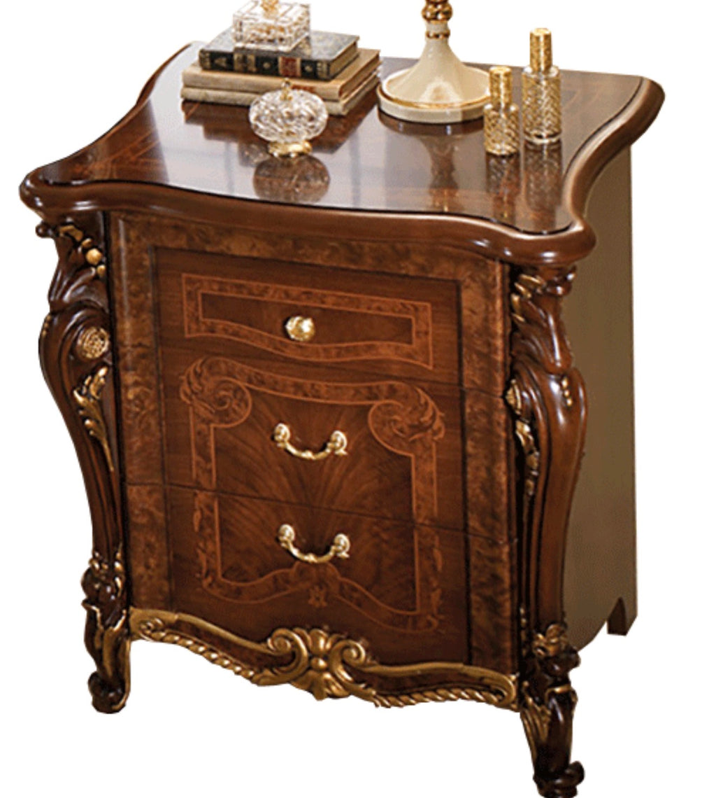 Casa Milano® Donatello Luxury Nightstand – Classic Italian Bedside Table