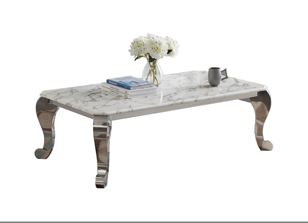 Casa Milano – CF110 Italian Statement Marble Coffee Table | Luxury Stainless Steel Design