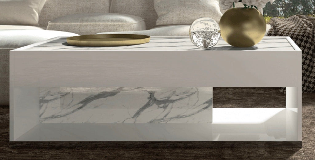 Casa Milano – Carrara Italian Marble Coffee Table | Modern Luxury Minimalist Design