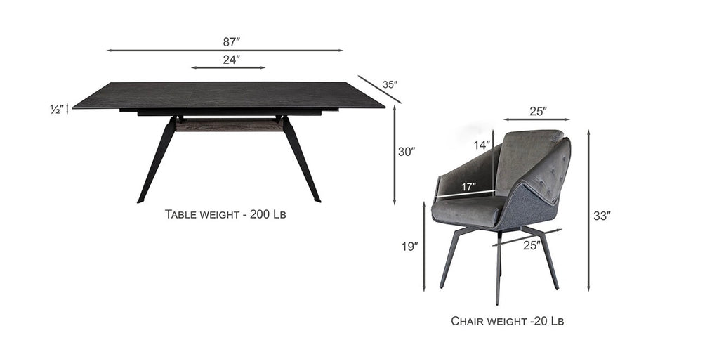Casa Milano – Aurora Marble Dining Set