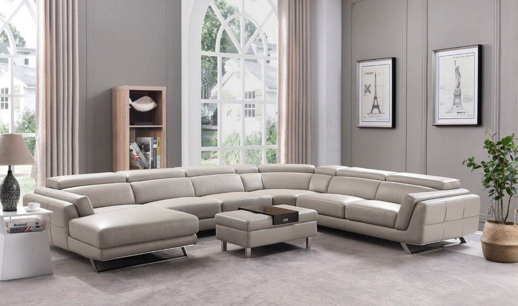 Casa Milano 582 Italian Leather Sectional Sofa