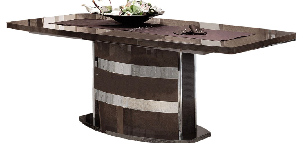 Casa Milano – Platinum Slim Extendable Dining Table (18” Extension)