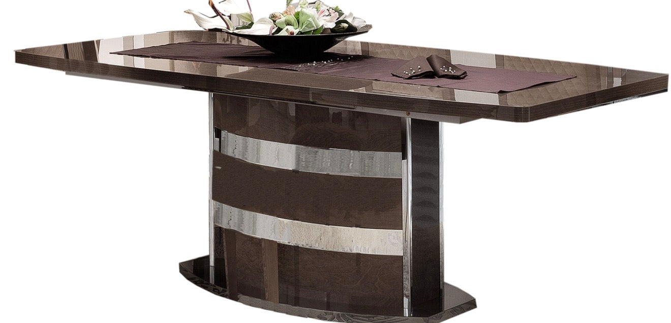 Casa Milano – Platinum Slim Extendable Dining Table (18” Extension)