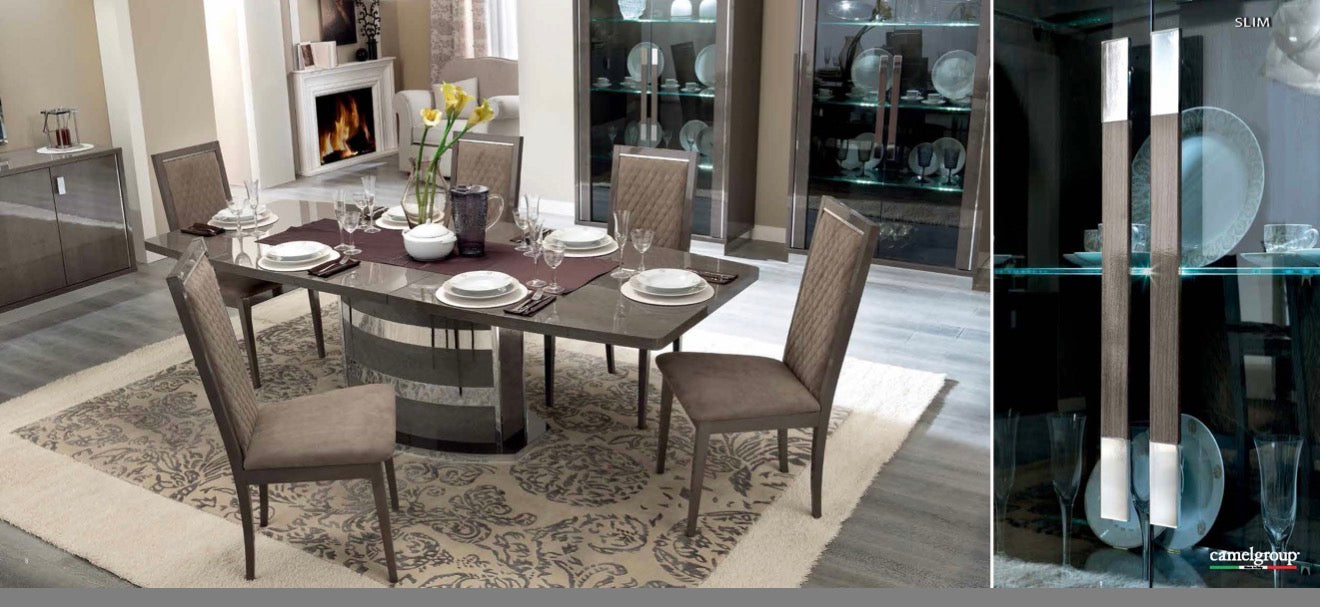 Casa Milano – Platinum Slim Extendable Dining Table (18” Extension)