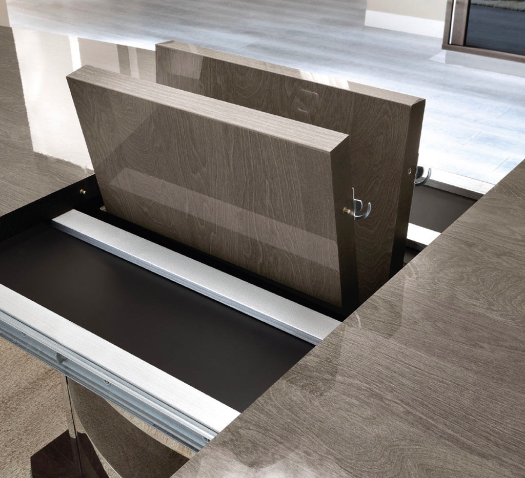 Casa Milano – Platinum Slim Extendable Dining Table (18” Extension)
