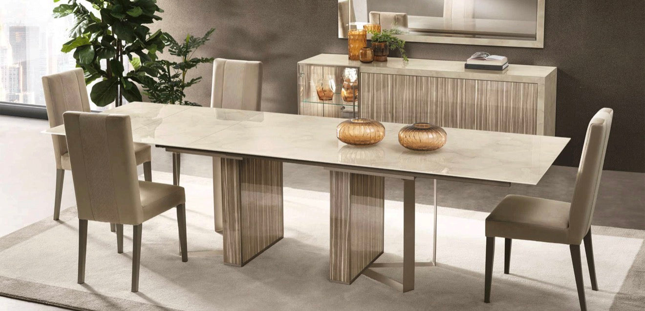 Casa Milano – Luce Extendable Dining Table (High-Gloss Italian Design)
