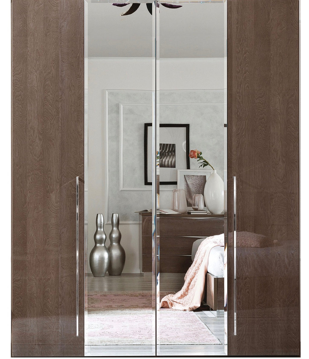 Casa Milano Platinum 4-Door Wardrobe with Mirrors