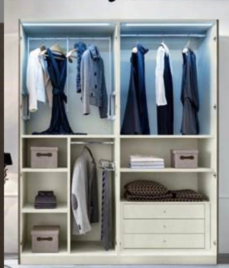 Casa Milano Platinum 4-Door Wardrobe with Mirrors