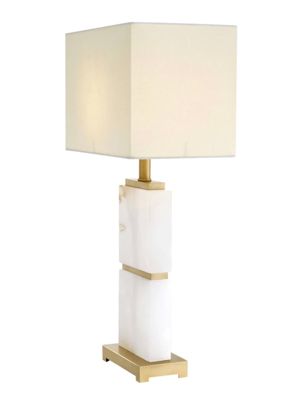Casa Milano Alabaster White Marble Table Lamp