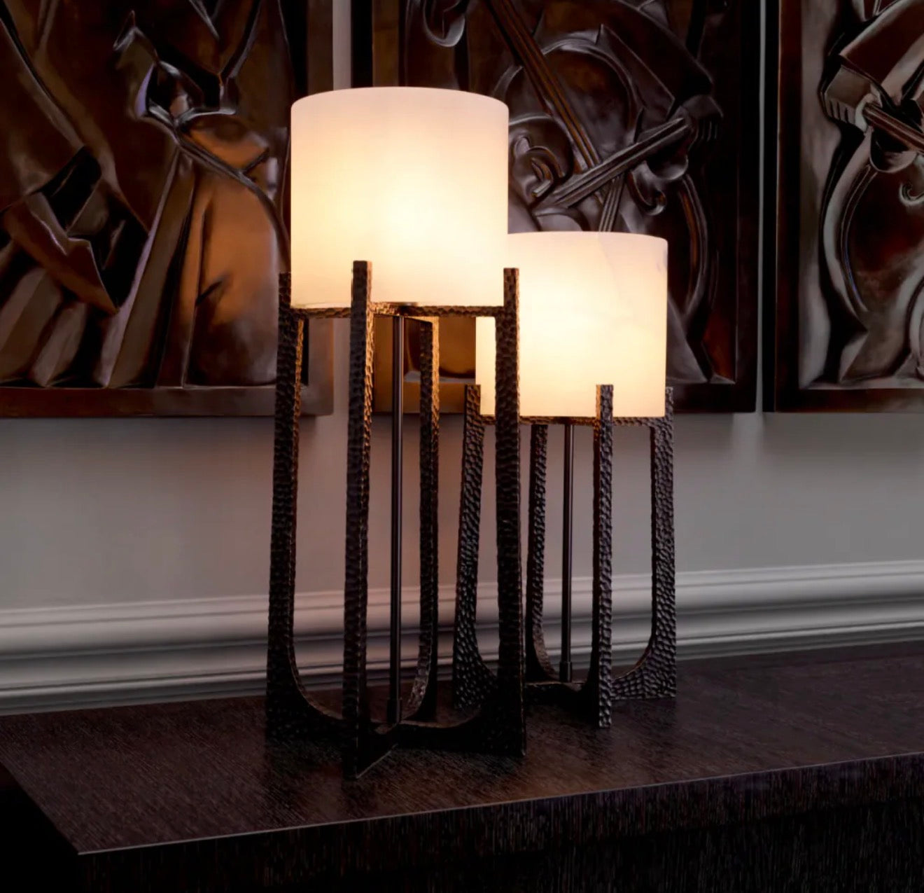Casa Milano – Framed Alabaster Table Lamp (Large / Small) | Modern Luxury Lighting