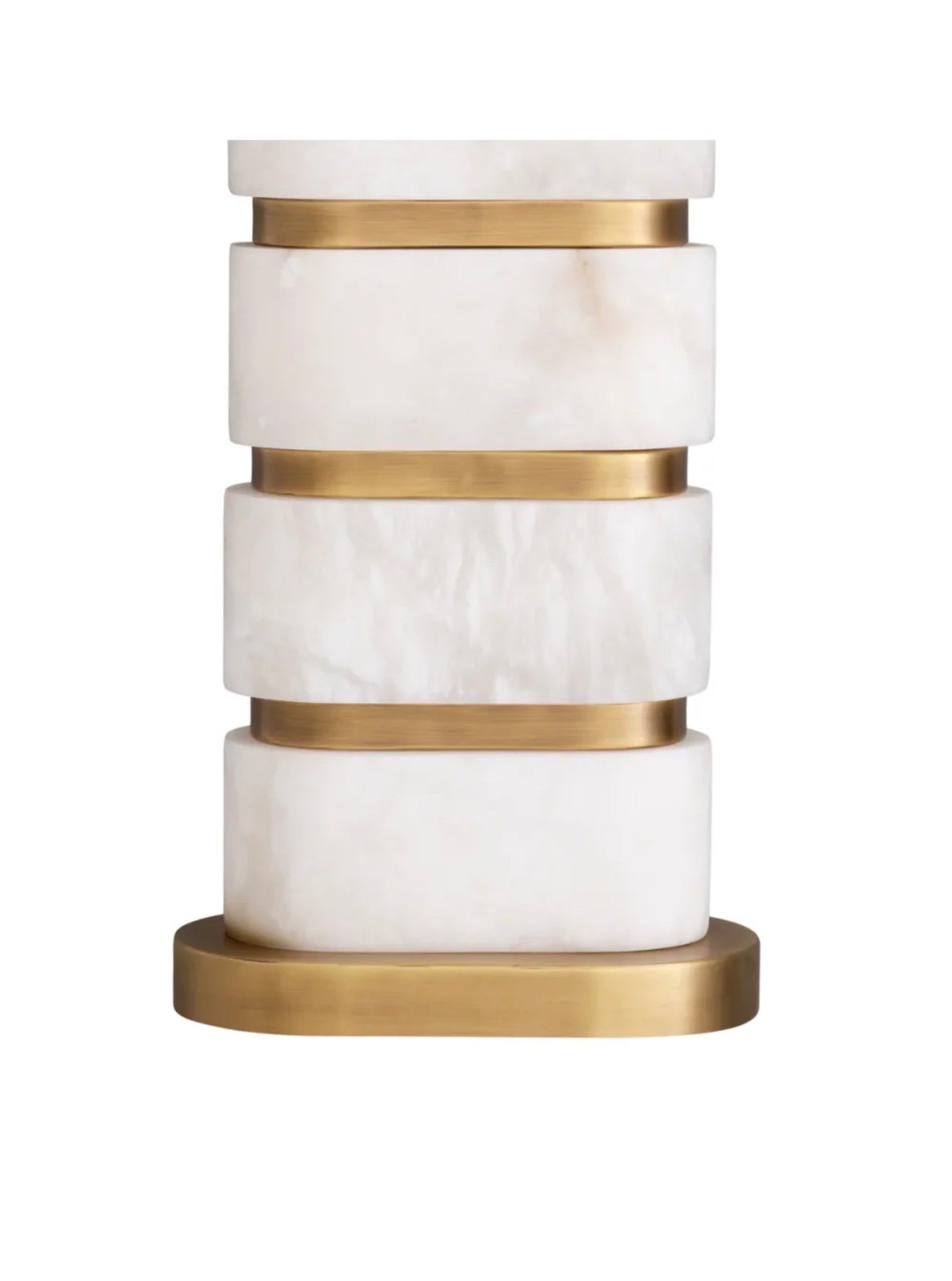 Casa Milano White Alabaster Table Lamp – Modern Luxury Gold Accent