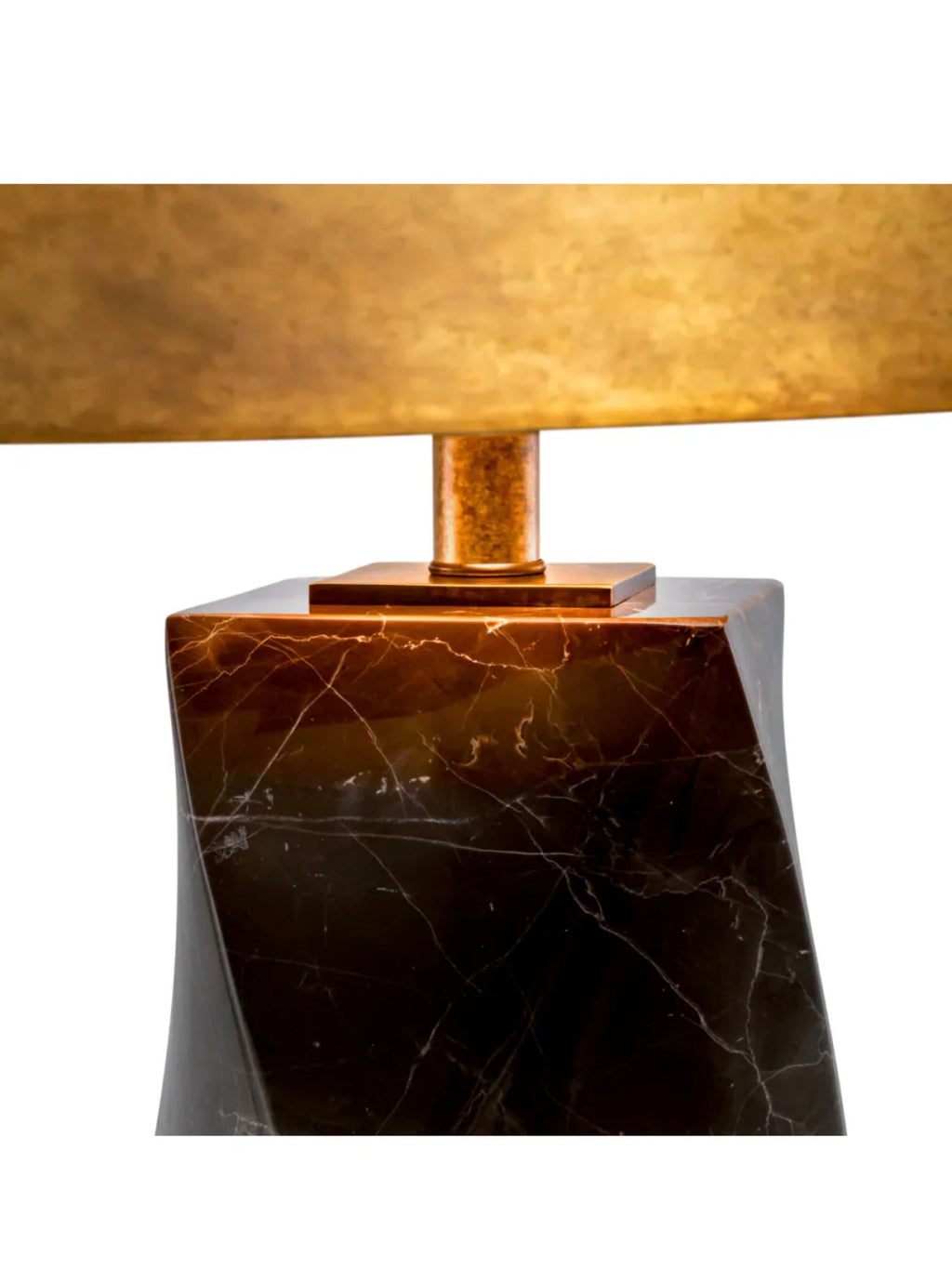 Casa Milano – Vintage Brass Marble Table Lamp (Camelia Collection)