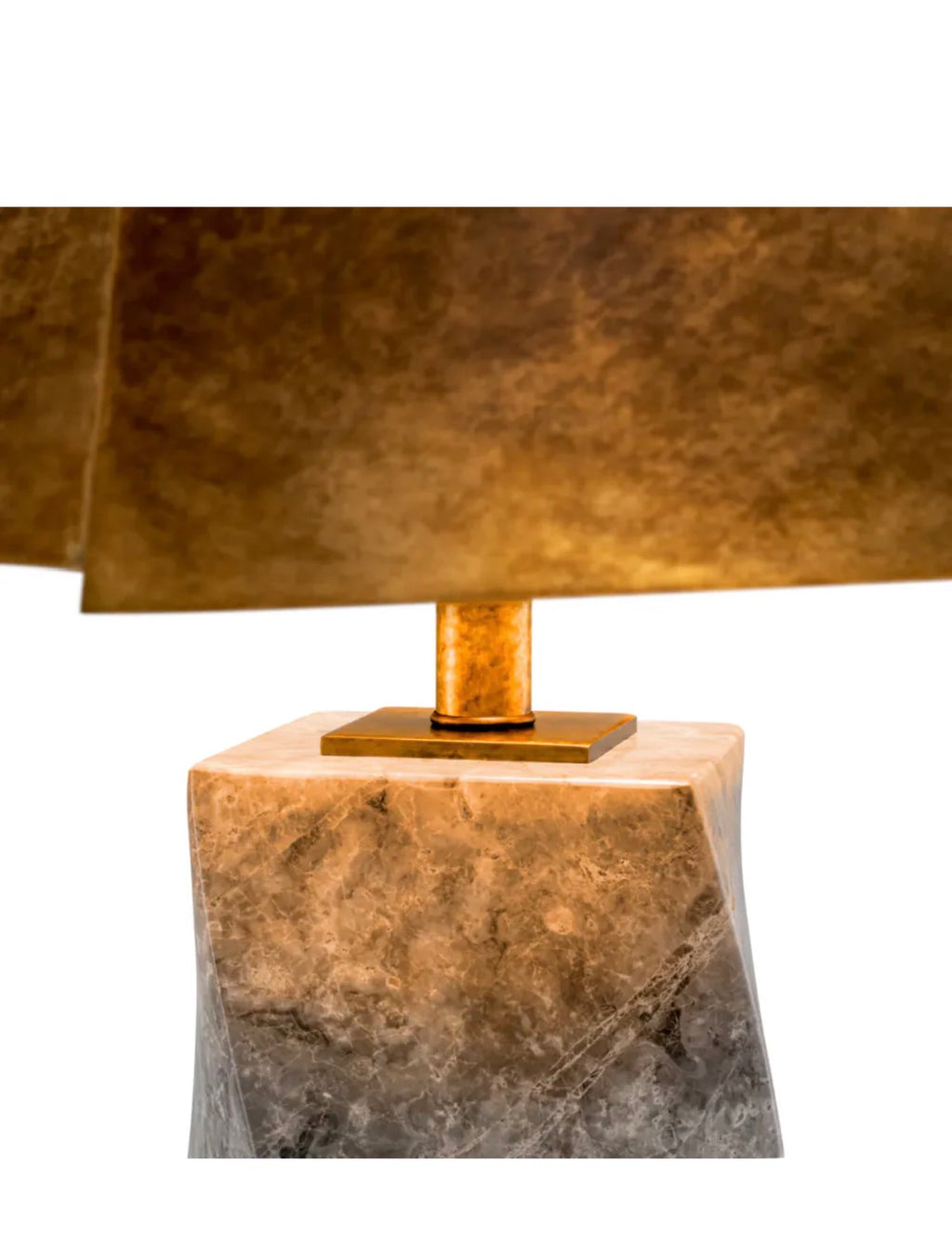 Casa Milano – Vintage Brass Marble Table Lamp (Camelia Collection)