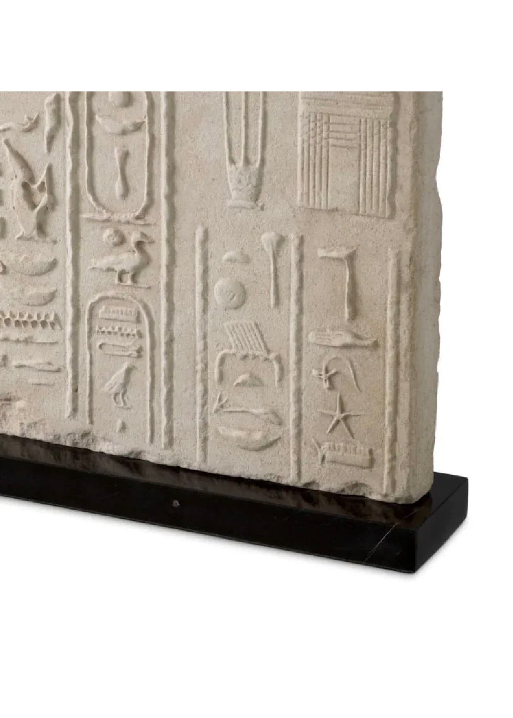 Casa Milano Hathor Relief Carved Table Lamp – Sculptural Stone