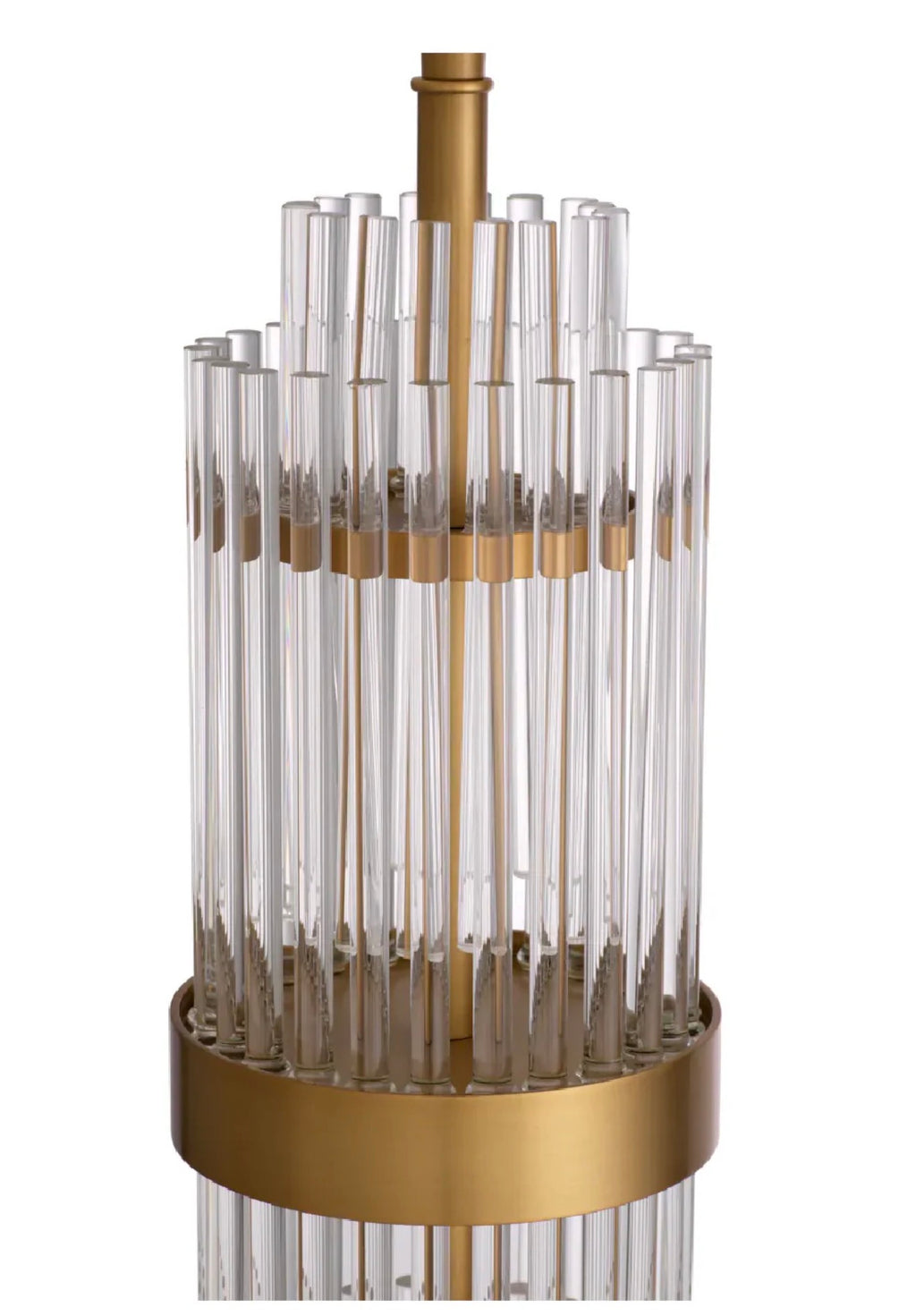 Casa Milano – Clear Glass Table Lamp “East” | Luxury Brass & Crystal Accent Lighting