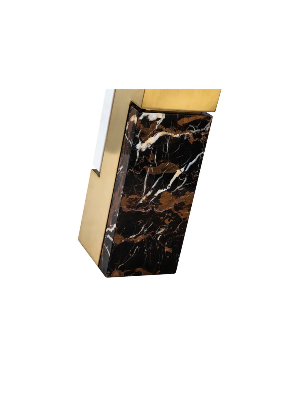 Casa Milano – Titanium Modern Table Lamp | Luxury Brass & Marble Accent