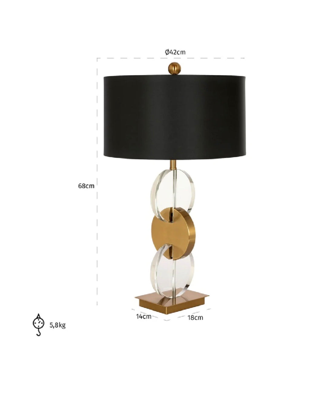Casa Milano – Esmé Black Shade Luxury Table Lamp