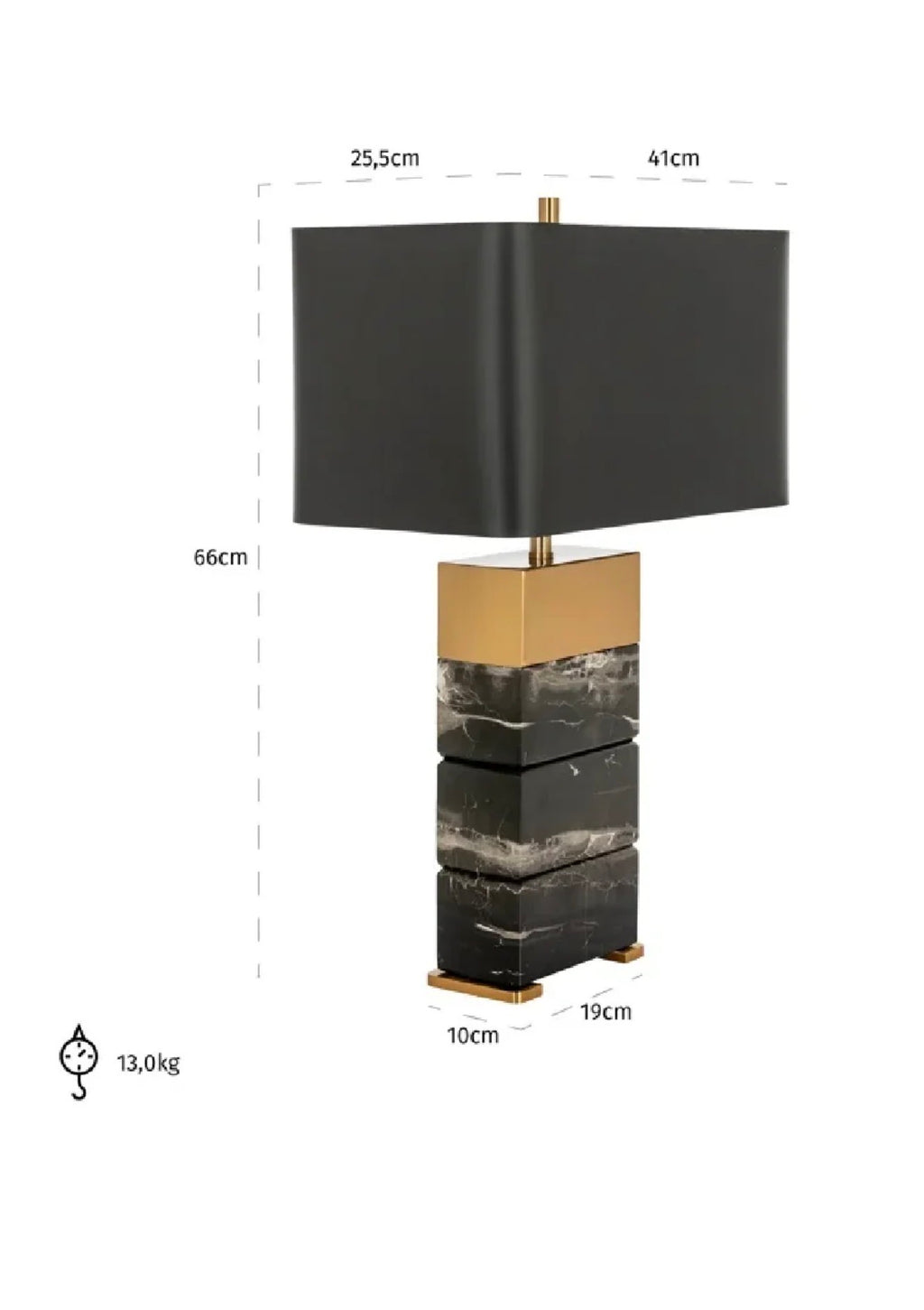 Casa Milano – Serena Luxury Black Marble Table Lamp
