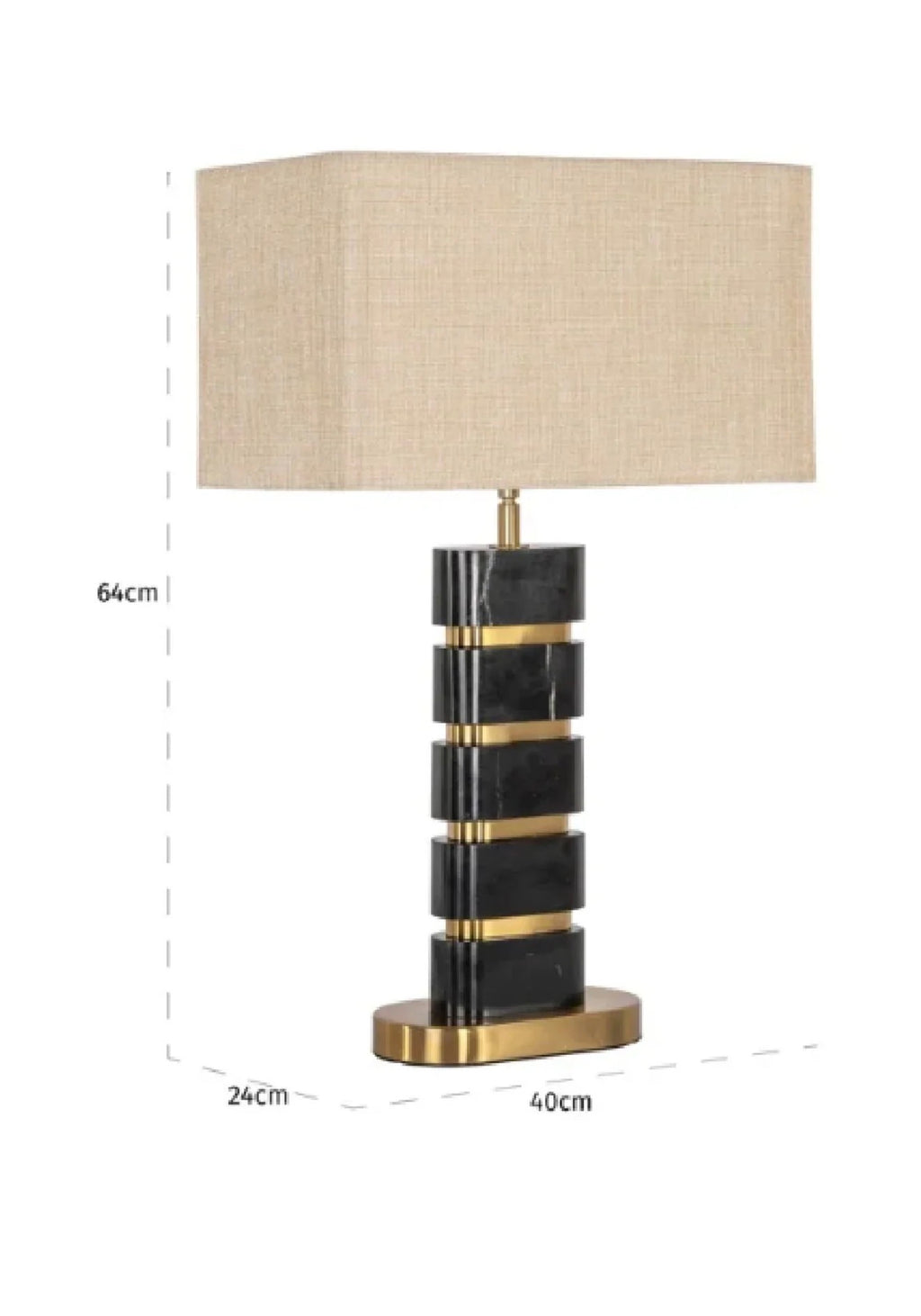 Casa Milano – Serena Luxury Black Marble Table Lamp