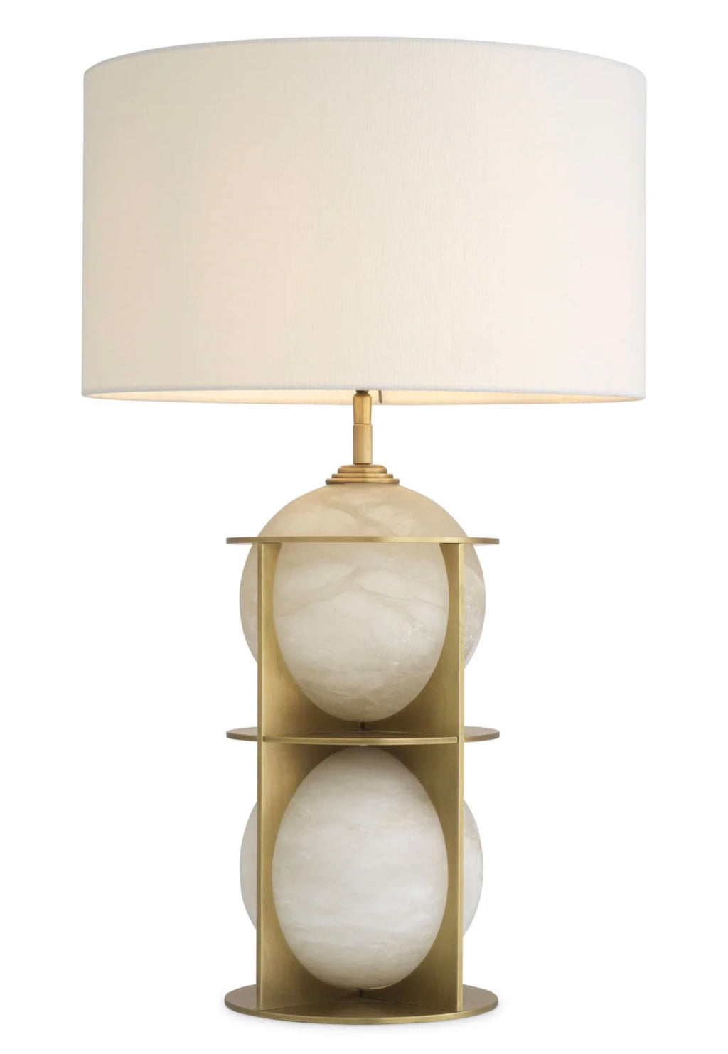 Casa Milano – Eternity Round Alabaster Luxury Table Lamp (Quick Ship)