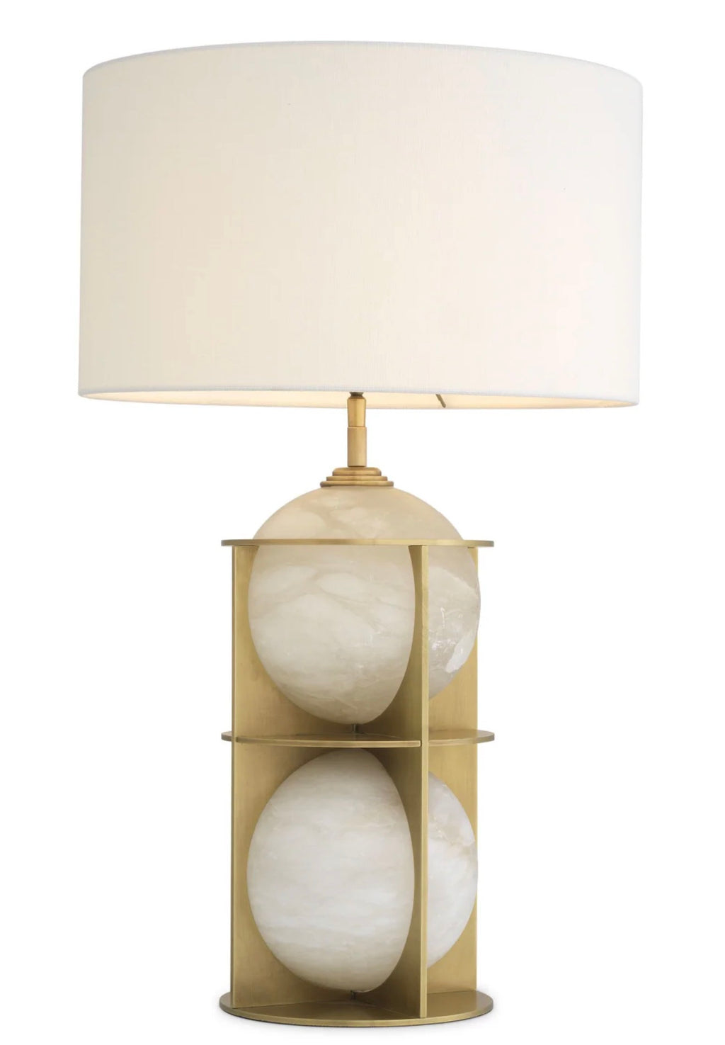 Casa Milano – Eternity Round Alabaster Luxury Table Lamp (Quick Ship)