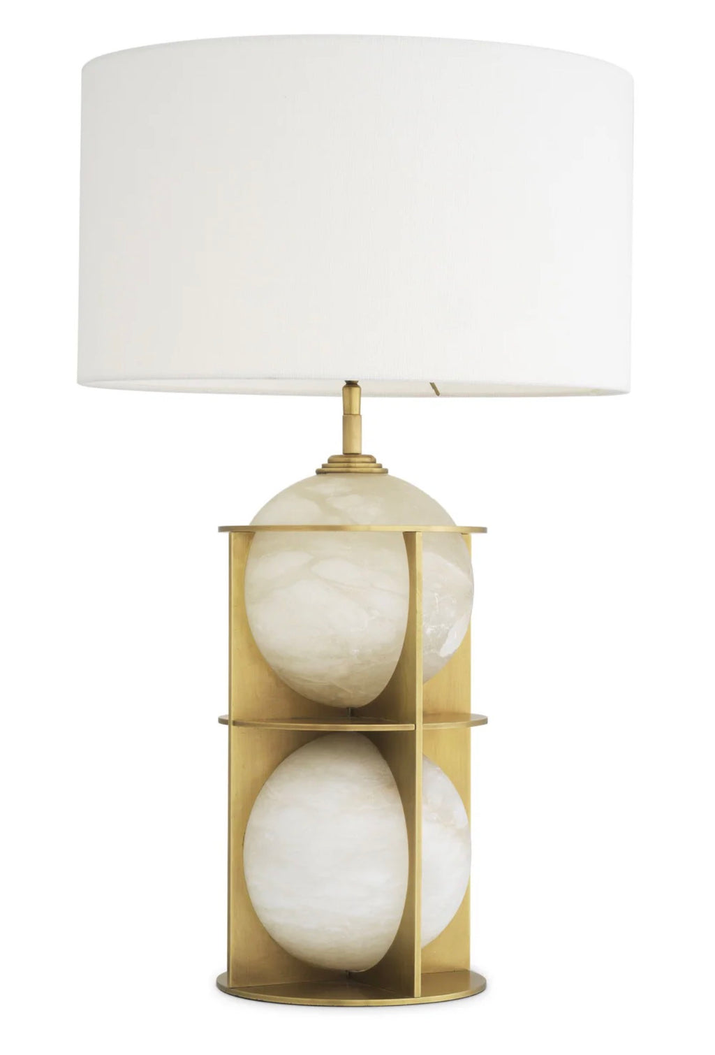Casa Milano – Eternity Round Alabaster Luxury Table Lamp (Quick Ship)