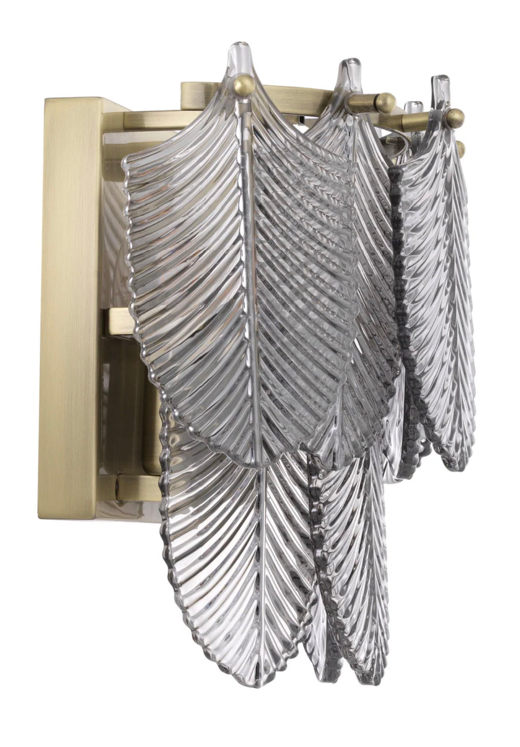 Casa Milano – Verbier Smoked Glass Brass Wall Sconce