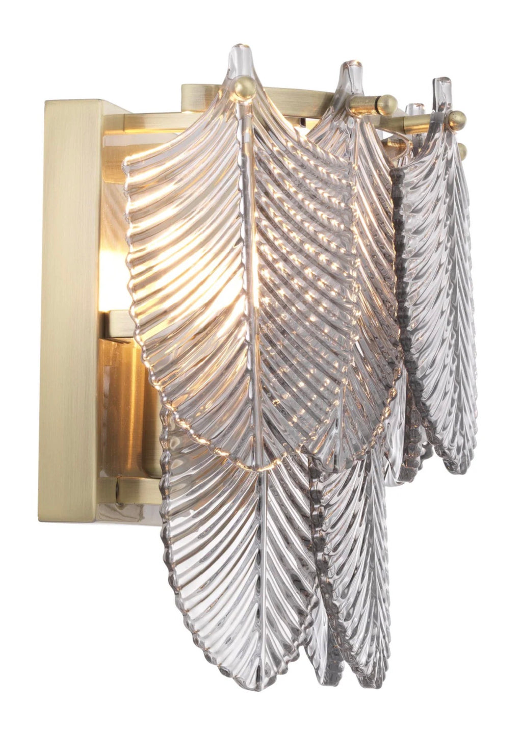 Casa Milano – Verbier Smoked Glass Brass Wall Sconce