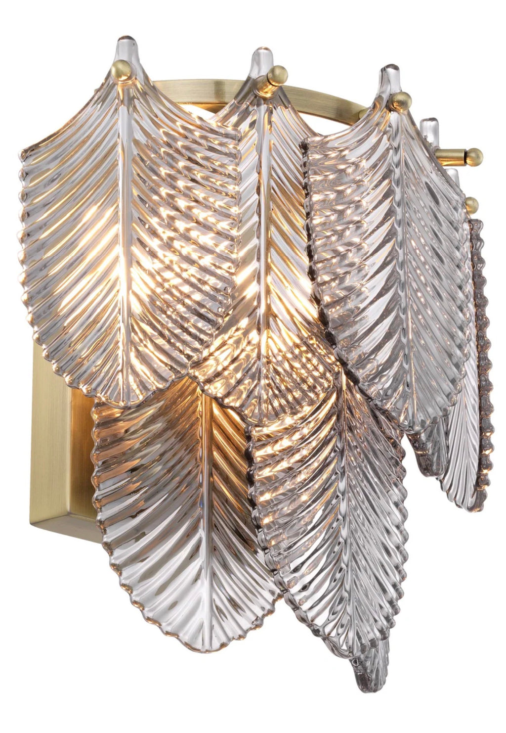 Casa Milano – Verbier Smoked Glass Brass Wall Sconce