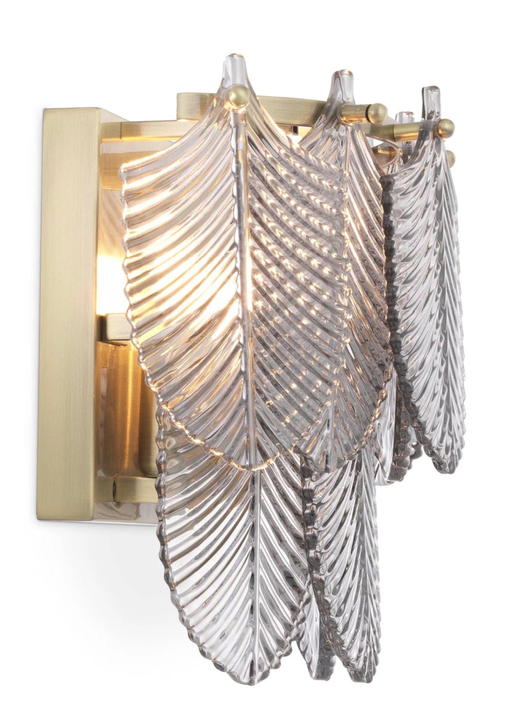 Casa Milano – Verbier Smoked Glass Brass Wall Sconce