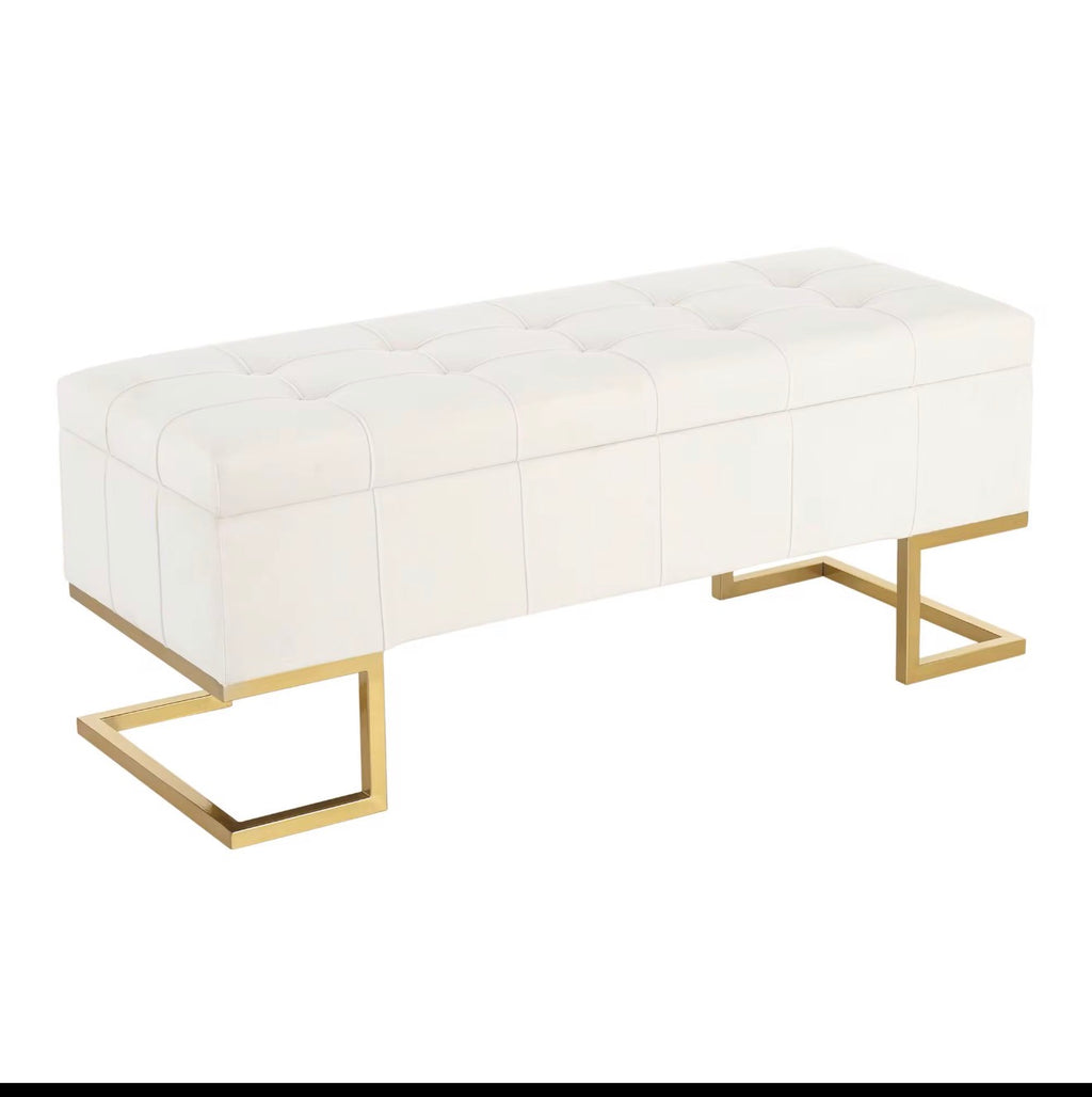 Casa Milano Velvet Storage Bench