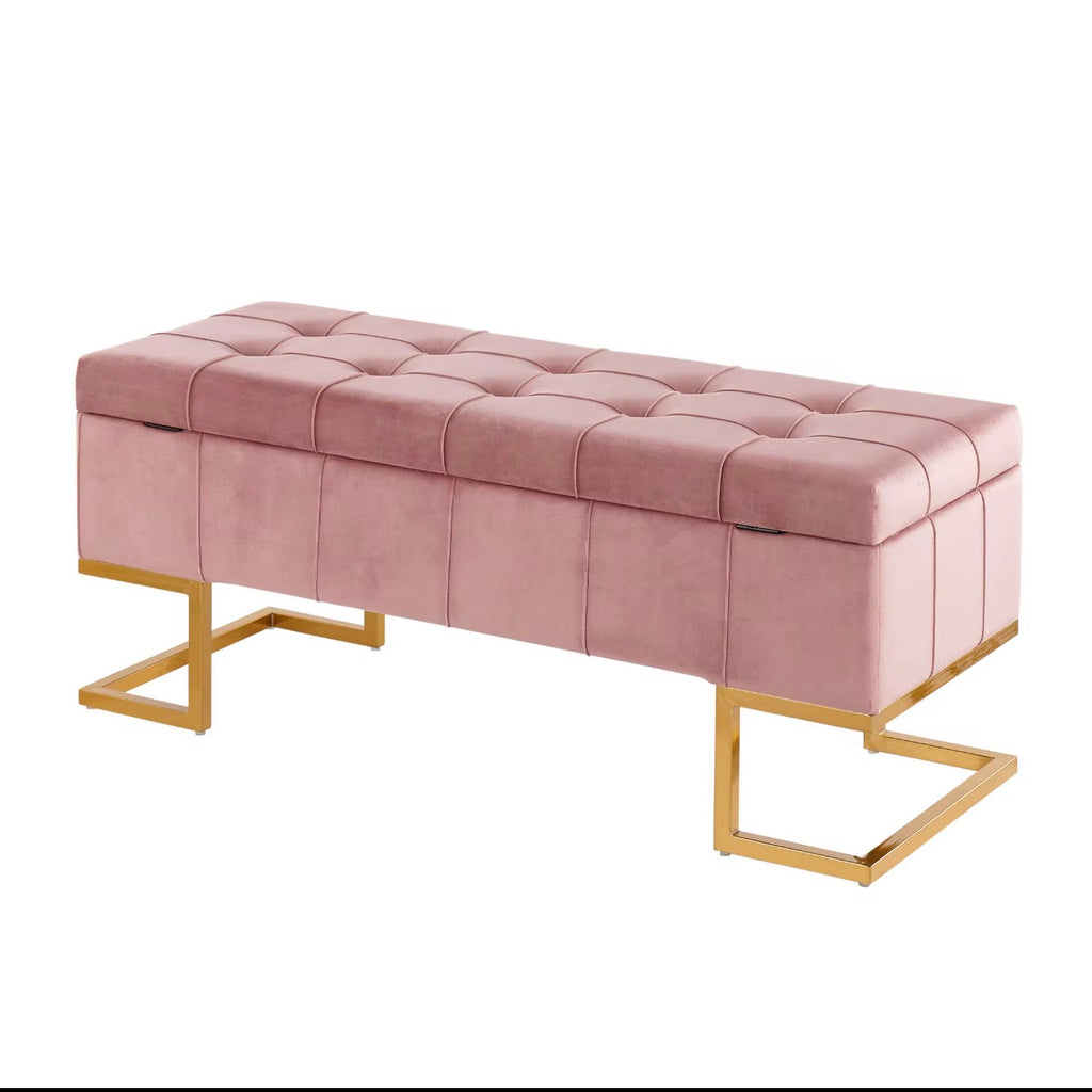 Casa Milano Velvet Storage Bench