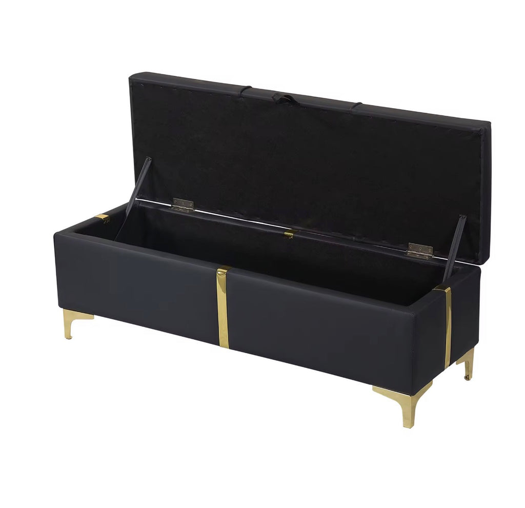 Casa Milano Velvet Storage Bench