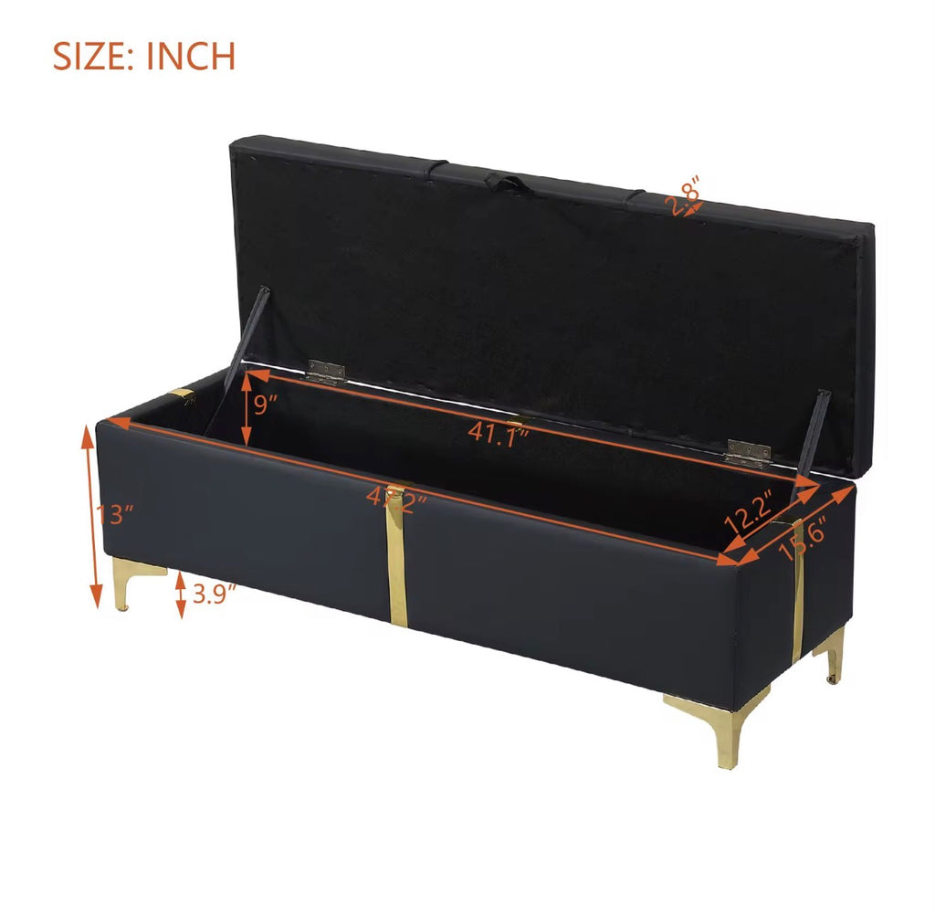 Casa Milano Velvet Storage Bench
