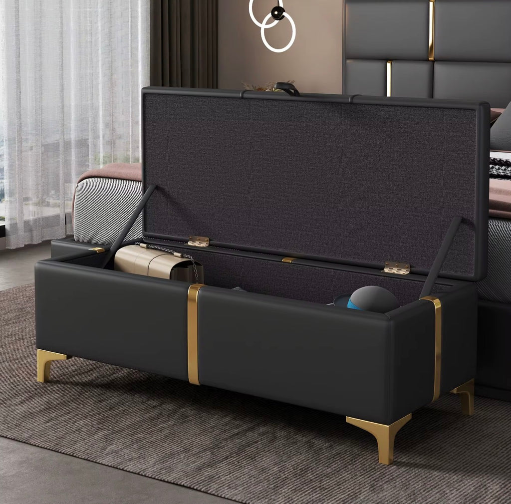 Casa Milano Velvet Storage Bench