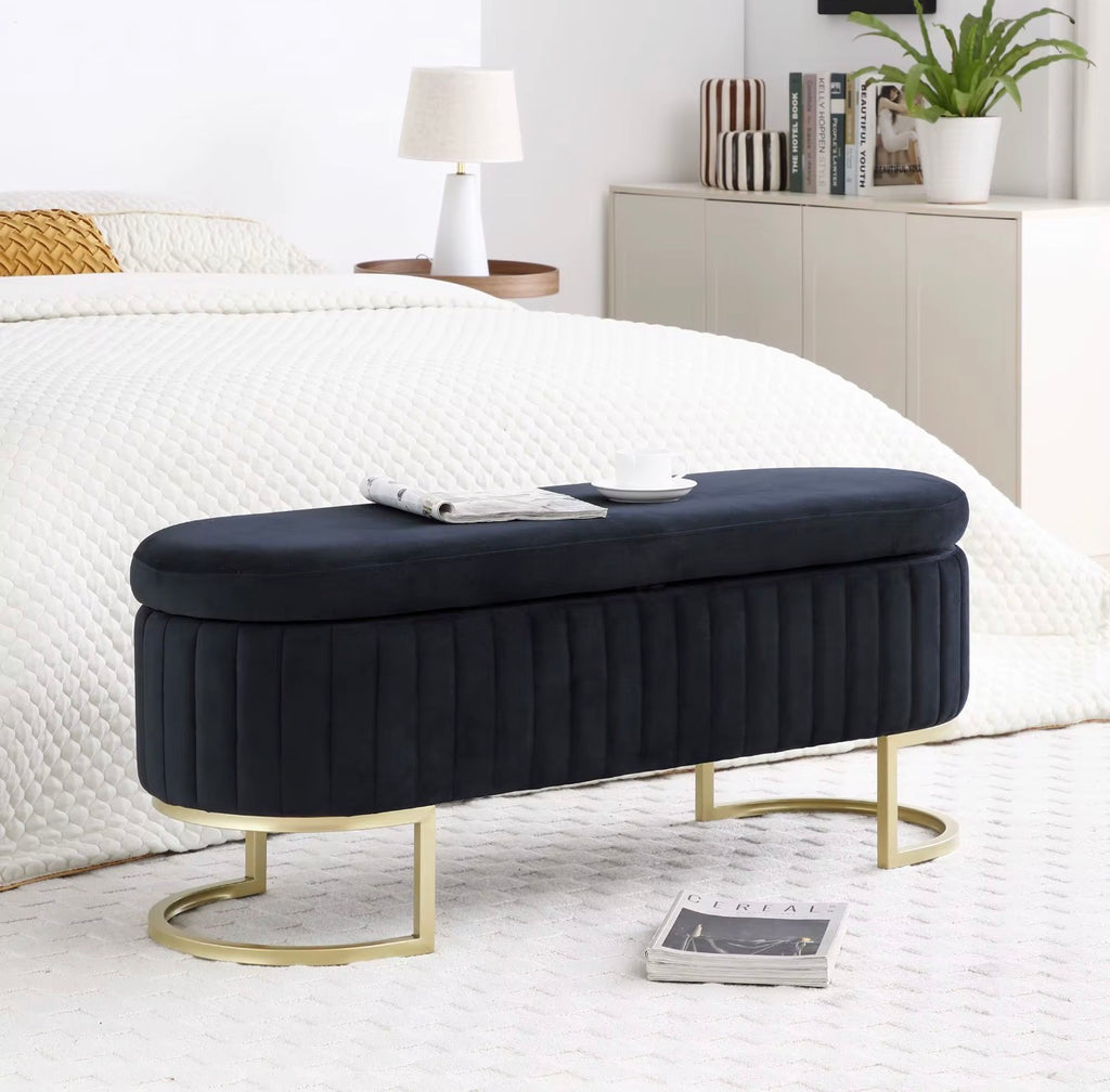 Casa Milano Velvet Storage Bench
