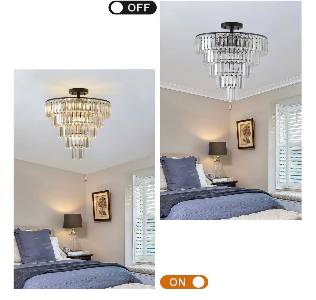 Casa Milano Crystal Ceiling Fan Chandelier