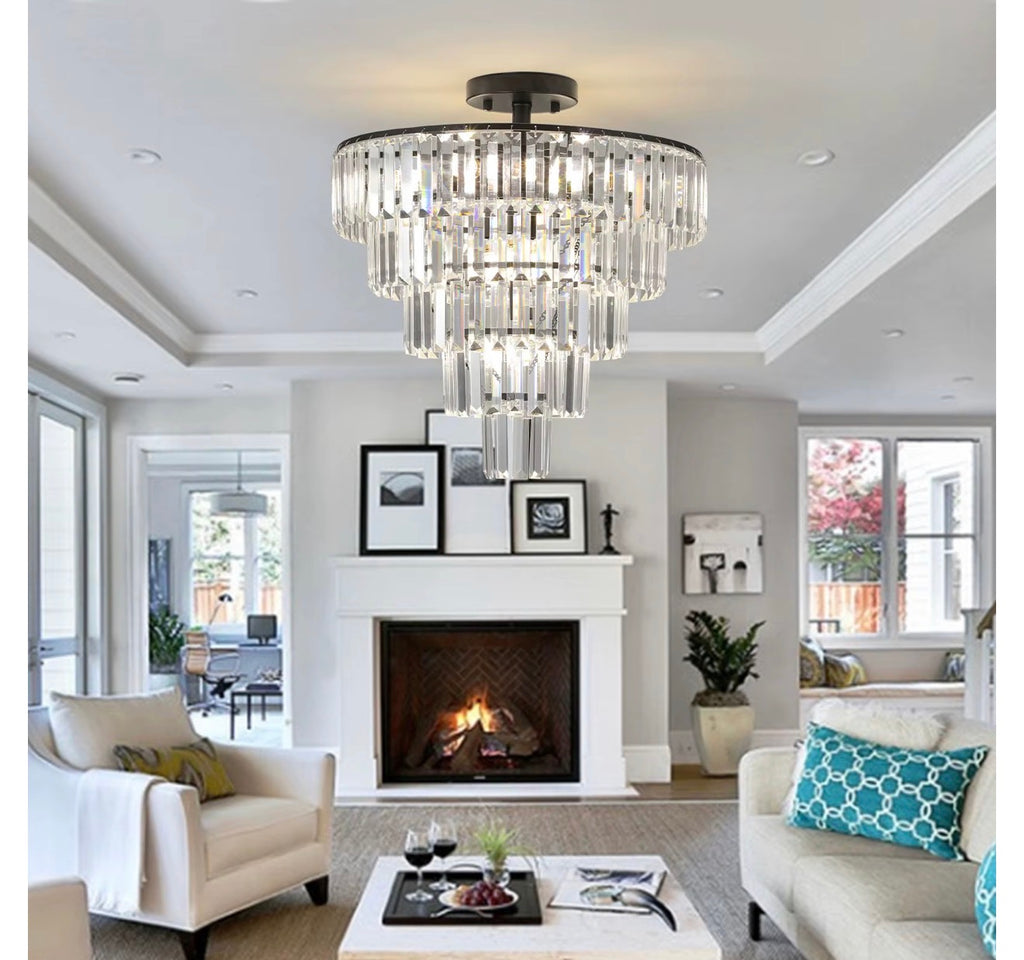 Casa Milano Crystal Ceiling Fan Chandelier