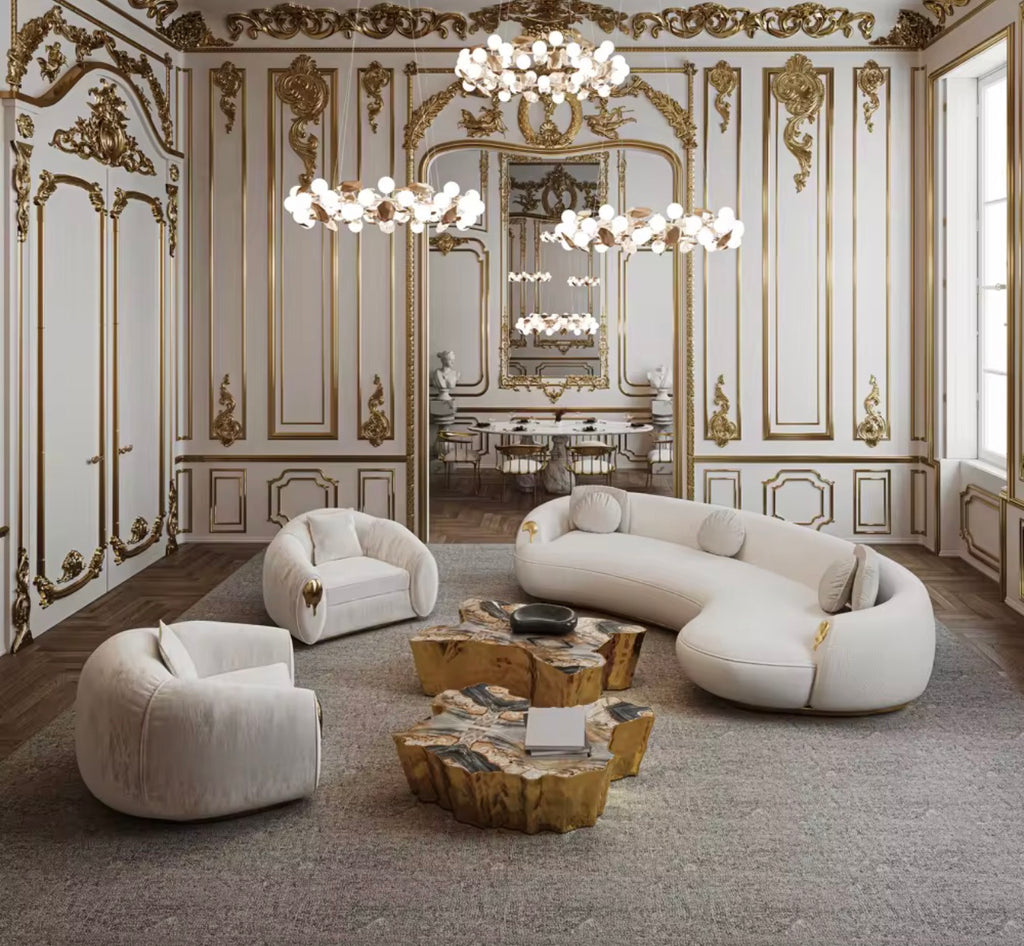 Casa Milano – Sculptura Italian Brass Sofa Set