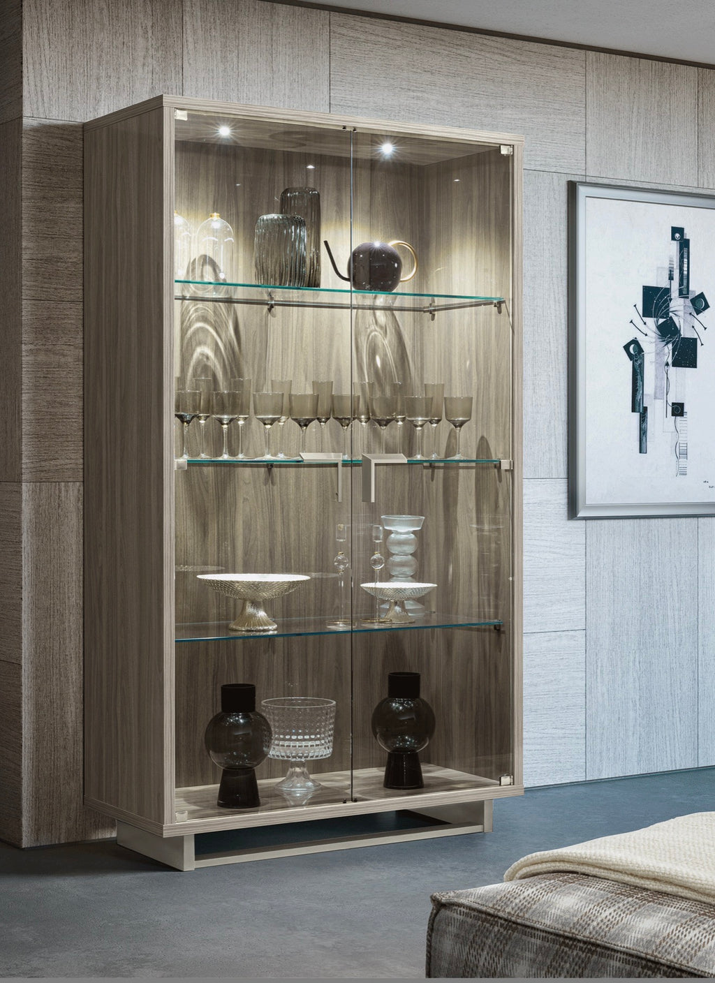Casa Milano – Volare 2-Door China Cabinet (Grey)