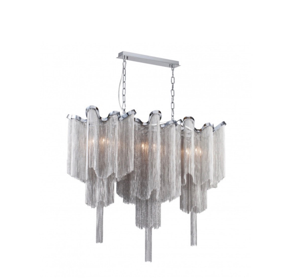 Silver Tassel Chandelier