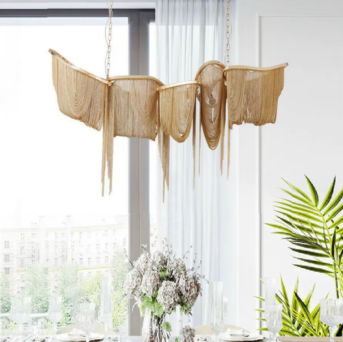 Ark Tassel Golden Chandelier