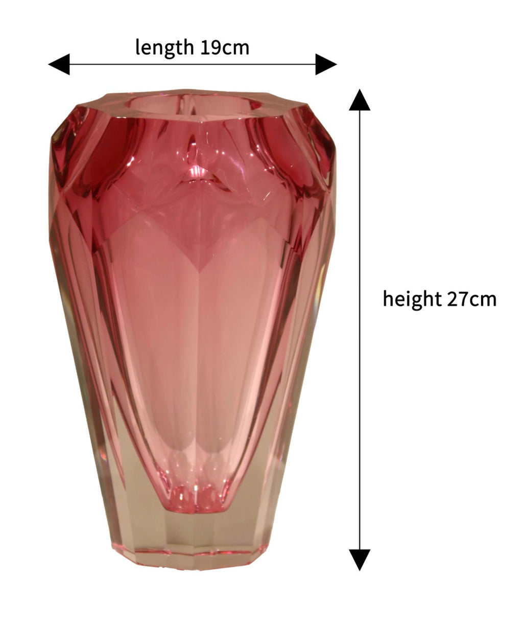 Alessia Faceted Ombré Crystal Vase