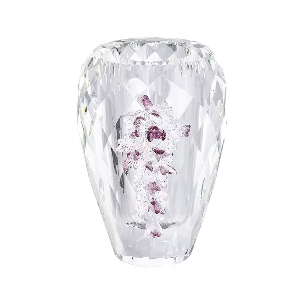 Crystal Floral Art Vase