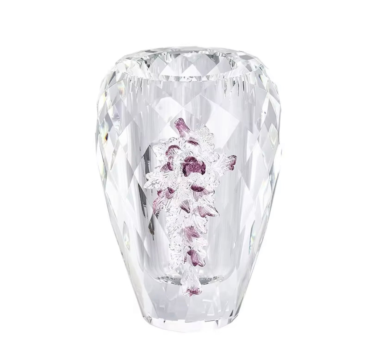 Crystal Floral Art Vase