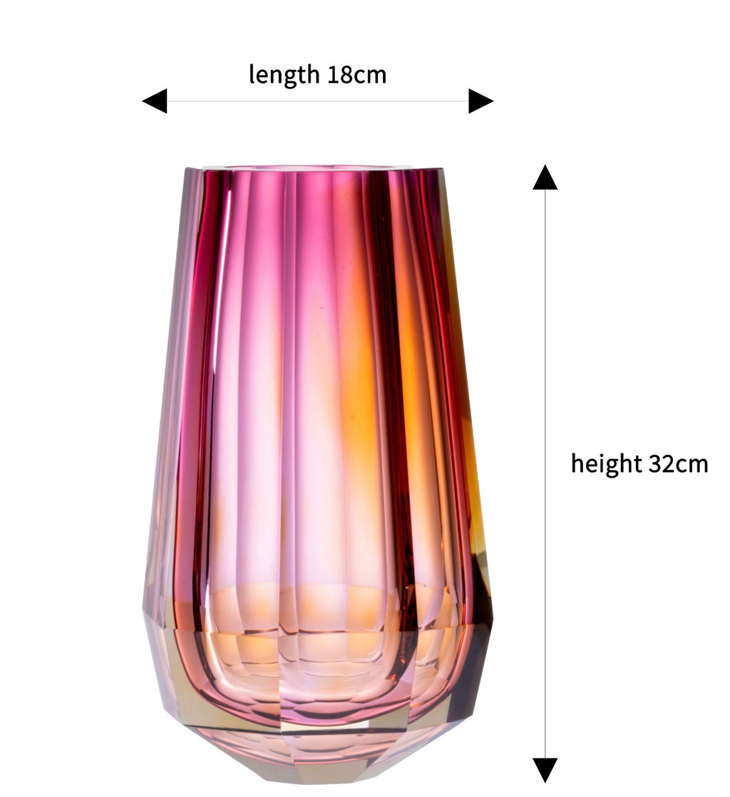 Valentina Plum Crystal Vase