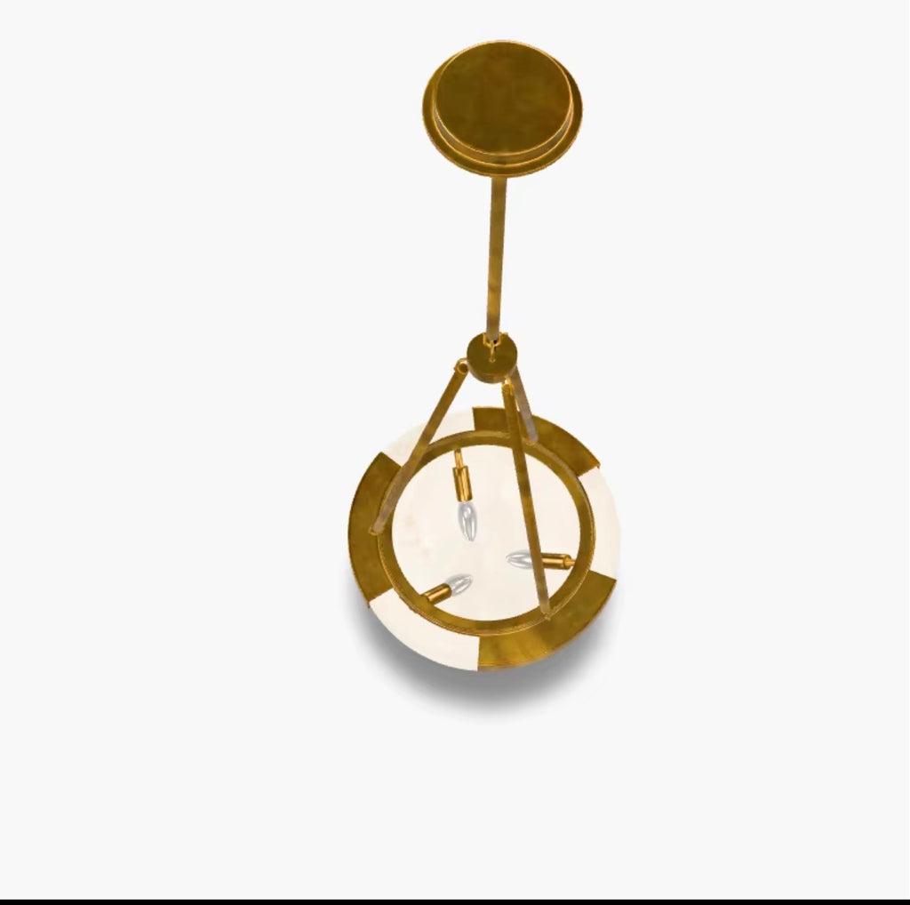 Serafina Alabaster Bowl Pendant Light