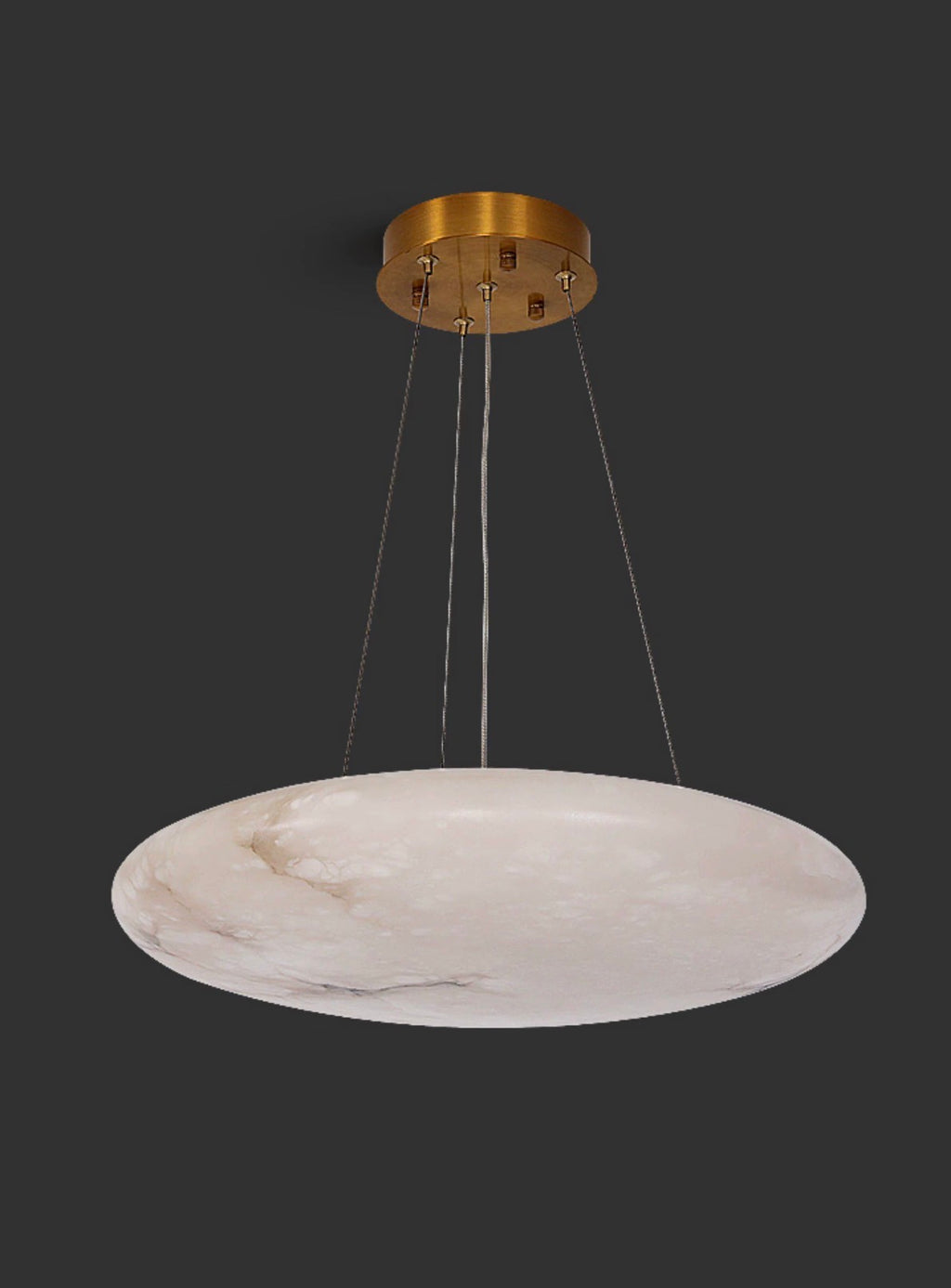 Alessia Sculptural Marble Disc Pendant Light